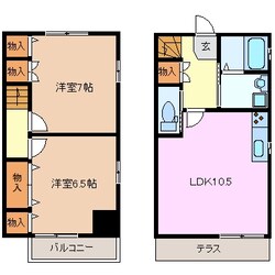 河原田駅 徒歩5分 1階の物件間取画像